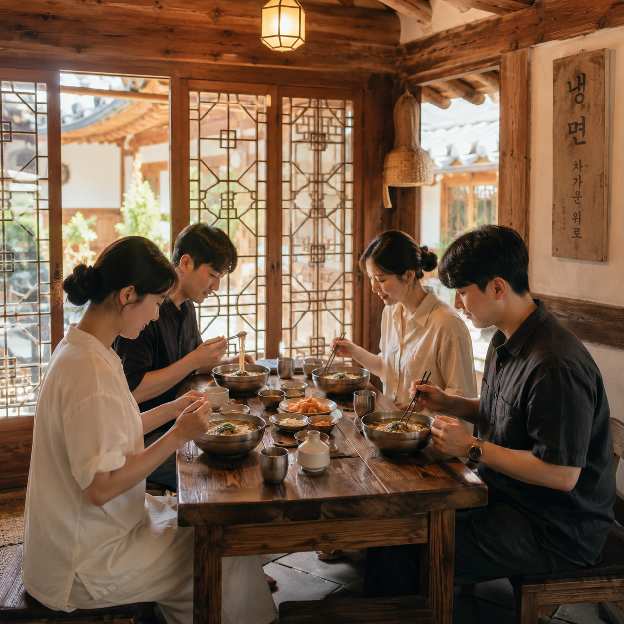naengmyeon Korean cold noodles